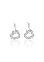 Cercei Argint 925 placat cu Platina cu Cristale Zirconiu Romantic Seravelle 1.14 g
