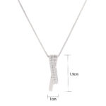 Colier Argint 925 cu Pandantiv Bare Incrucisate si Zirconii Albe Xavellia 40 cm + Extensie 6 cm - imagine 6