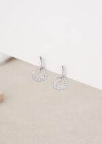 Cercei Argint 925 placat cu Platina cu Cristale Zirconiu Romantic Seravelle 1.14 g - imagine 2