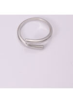 Inel Argint 925 Reglabil Dama Model Geometric Minimalist 2.6 g - imagine 2