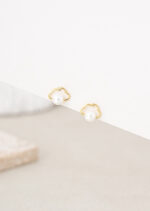 Cercei Argint 925 placat cu Perle de Cultura Delicate Serapearl 0.54 g - imagine 2