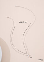 Colier Argint 925 placat cu Platina cu Perla si Zirconiu Delicate Velarisse 40 cm + Extensie 6 cm - imagine 3