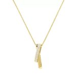 Colier Argint 925 cu Pandantiv Bare Incrucisate si Zirconii Albe Xavellia 40 cm + Extensie 6 cm