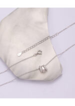 Colier Argint 925 cu Trei Pandantive si Zirconii Delicate Trivelle 40 cm + Extensie 6 cm - imagine 4