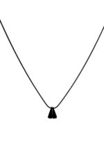 Colier Inox Negru cu Pandantive Conice Geometrice si Zirconia Neagra Vexoria 45 cm + Extensie 5 cm