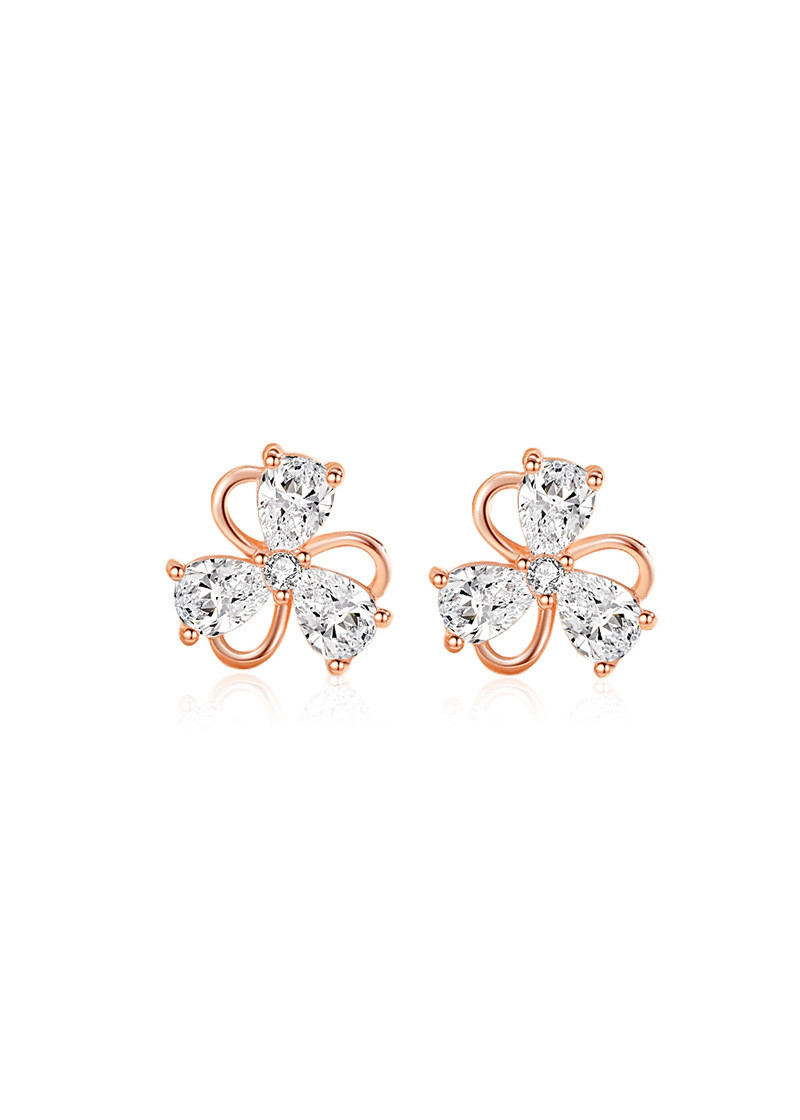 7c93919e-c39d-4998-af5b-8eb4c0f53c4a Cercei Argint 925 Roz cu Zirconiu Elegant Rosavelle 1.1 g - imagine 1