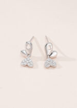 Cercei Argint 925 14K cu Inima si Zirconiu Aurisse Heart 1.08 g - imagine 5