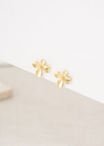 Cercei Argint 925 placat cu Design Floral Seraflora 0.95 g - imagine 2