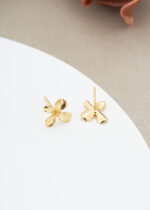 Cercei Argint 925 placat cu Design Floral Seraflora 0.95 g - imagine 3