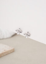 Cercei Argint 925 placat cu Design Floral Seraflora 0.95 g - imagine 5