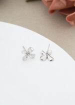 Cercei Argint 925 placat cu Design Floral Seraflora 0.95 g - imagine 6