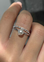 Inel Argint 925 Dama Pearl Grace cu Perla Naturala Reglabil, 1.85 g - imagine 4