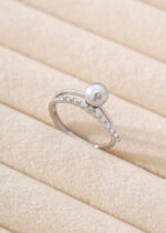 Inel Argint 925 Dama Pearl Grace cu Perla Naturala Reglabil, 1.85 g - imagine 3
