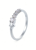 Inel Argint 925 Dama Elegance cu 5 Pietre Semipretioase, 0.88 g