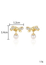 Cercei Argint 925 placat cu Perla de Cultura si Zirconiu Perladora Luxe 1.3 g - imagine 13