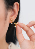 Cercei Argint 925 placat cu Perla de Cultura si Zirconiu Perladora Luxe 1.3 g - imagine 11