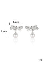 Cercei Argint 925 placat cu Perla de Cultura si Zirconiu Perladora Luxe 1.3 g - imagine 14
