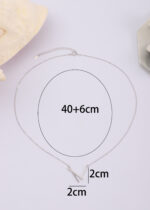 Colier Argint 925 cu Pandantiv Geometric V si Bara cu Zirconii Aurevix 40 cm + Extensie 6 cm - imagine 8