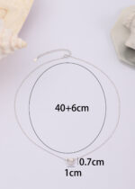 Colier Argint 925 cu Pandantiv Rotund si Perla Decorativa Seralisse 40 cm + Extensie 6 cm - imagine 6