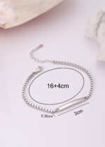Bratara Argint 925 cu Placa Gravabila si Lant Cubic Alverisse 16 cm + Extensie 4 cm - imagine 11