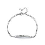 Bratara Argint 925 cu Placa Gravabila si Lant Cubic Alverisse 16 cm + Extensie 4 cm - imagine 10