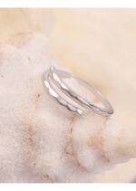 Inel Argint 925 Reglabil Dama Design Minimalist Elegant Aurisse 1.95 g - imagine 2