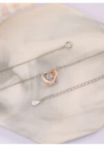Colier Argint 925 Bicolor cu Pandantiv Cosmic si Zirconii Rose Gold Astravelle 40 cm + Extensie 6 cm - imagine 4