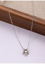 Colier Argint 925 cu Trei Pandantive si Zirconii Delicate Trivelle 40 cm + Extensie 6 cm - imagine 3