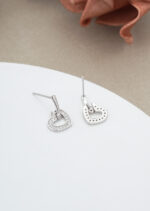 Cercei Argint 925 placat cu Platina cu Cristale Zirconiu Romantic Seravelle 1.14 g - imagine 3
