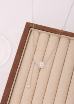 Colier Argint 925 tip Y cu Perla de Cultura si Zirconiu Lacrima Ylumeria 40 cm + Extensie 5.5 cm - imagine 2