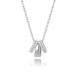 Colier Argint 925 cu Trei Pandantive si Zirconii Delicate Trivelle 40 cm + Extensie 6 cm
