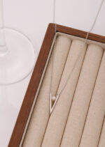 Colier Argint 925 cu Pandantiv Forma V si Perla de Cultura Virelisse 40 cm + Extensie 5.5 cm - imagine 2