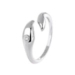 Inel Argint 925 Reglabil Dama cu Zirconiu Model Deschis Minimalist 1.7 g