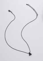 Colier Inox Negru cu Pandantive Conice Geometrice si Zirconia Neagra Vexoria 45 cm + Extensie 5 cm - imagine 3