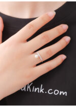Inel Argint 925 Reglabil Dama cu Perla si Zirconiu Design Minimalist Elegant 1.1 g - imagine 4