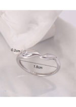 Inel Argint 925 Reglabil Dama cu Zirconiu Model Deschis Minimalist 1.7 g - imagine 4