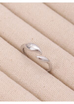 Inel Argint 925 Reglabil Dama cu Zirconiu Model Deschis Minimalist 1.7 g - imagine 2